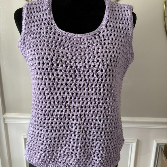 Tops - Lavender Purple Crocheted Top
